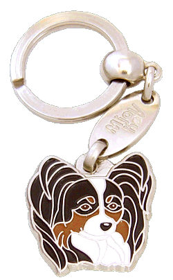 PAPILLON TRICOLOR <br> (keyring, engraving included)